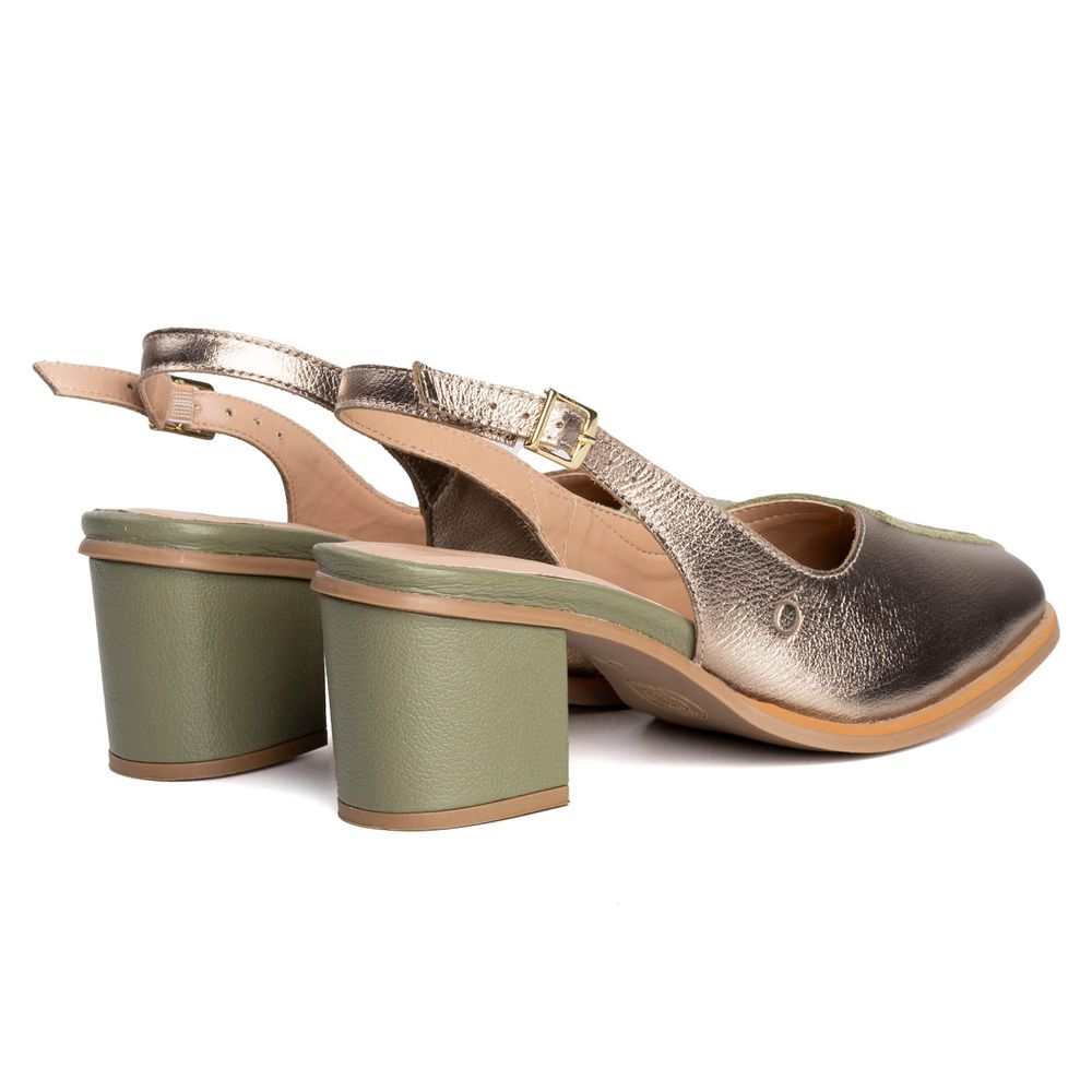 Sapato Boneca - VIBRAR - Metalic E Sálvia - 400.56