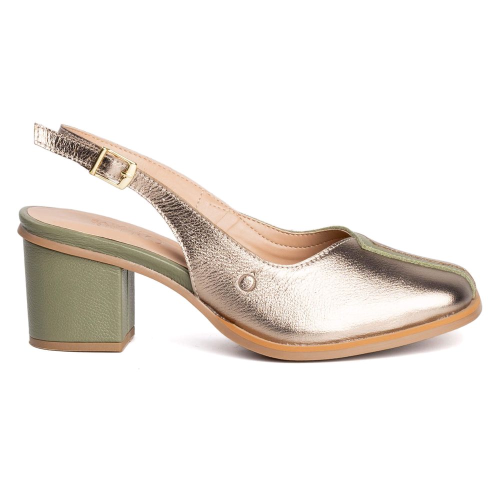 Sapato Boneca - VIBRAR - Metalic E Sálvia - 400.56