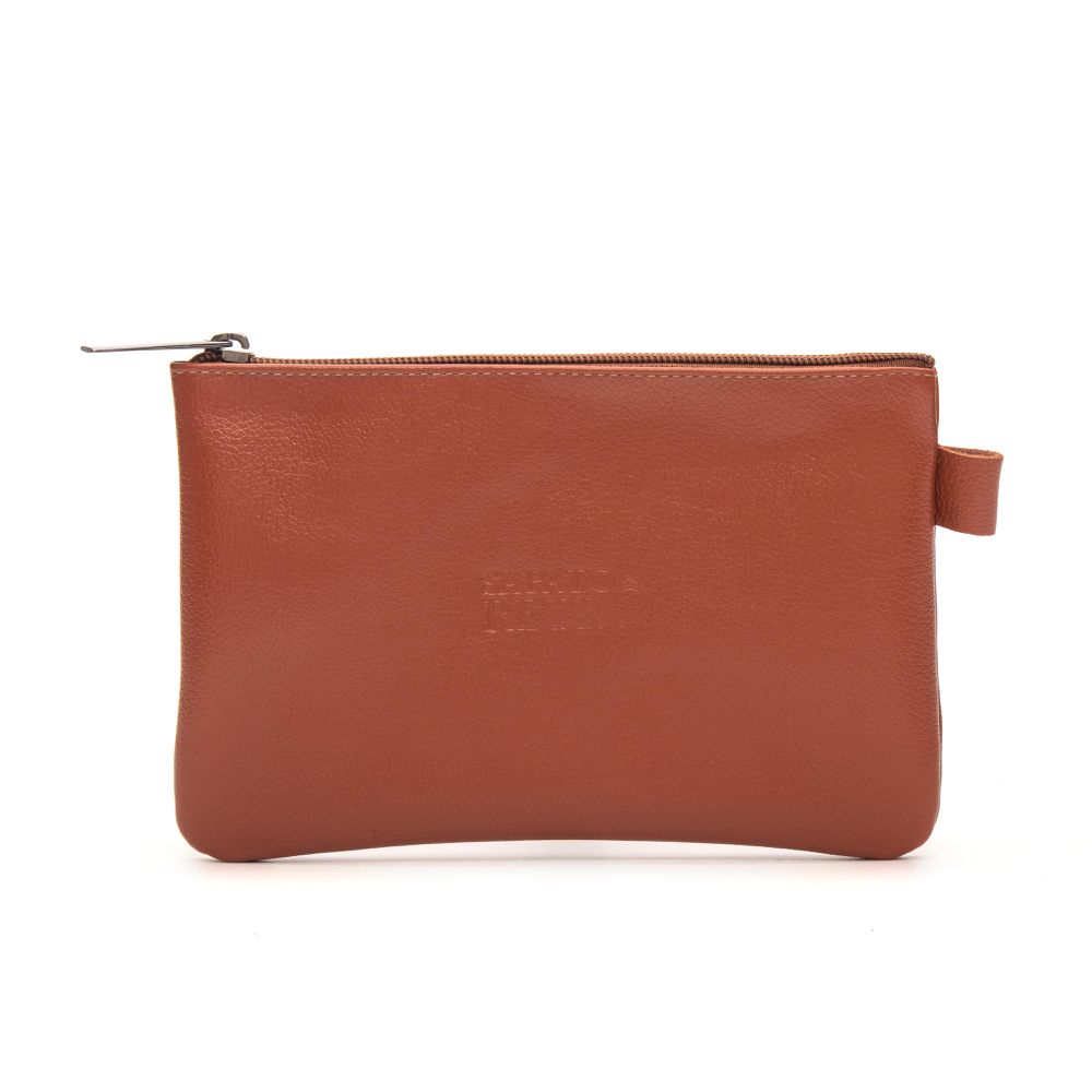 Bolsa de Mão em Couro Legítimo - Telha