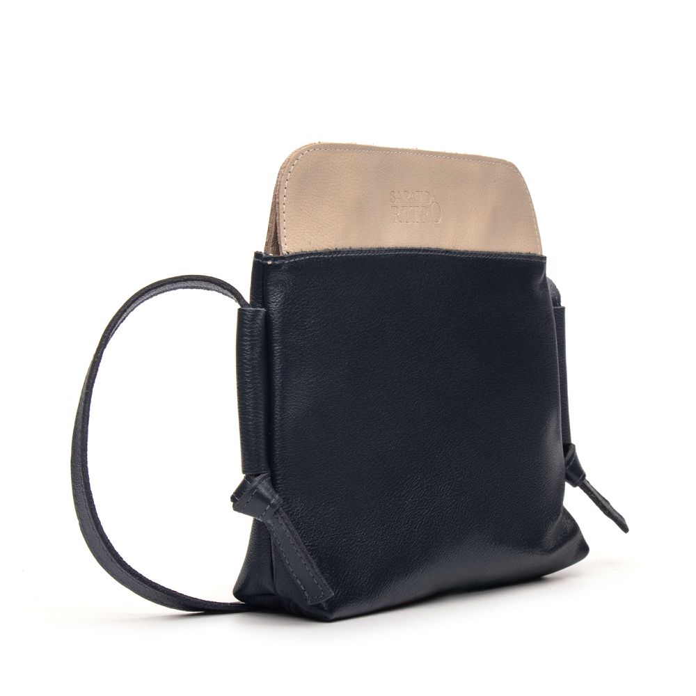 Bolsa RetrÔ - Marinho e Off Whiite - LIBERDADE