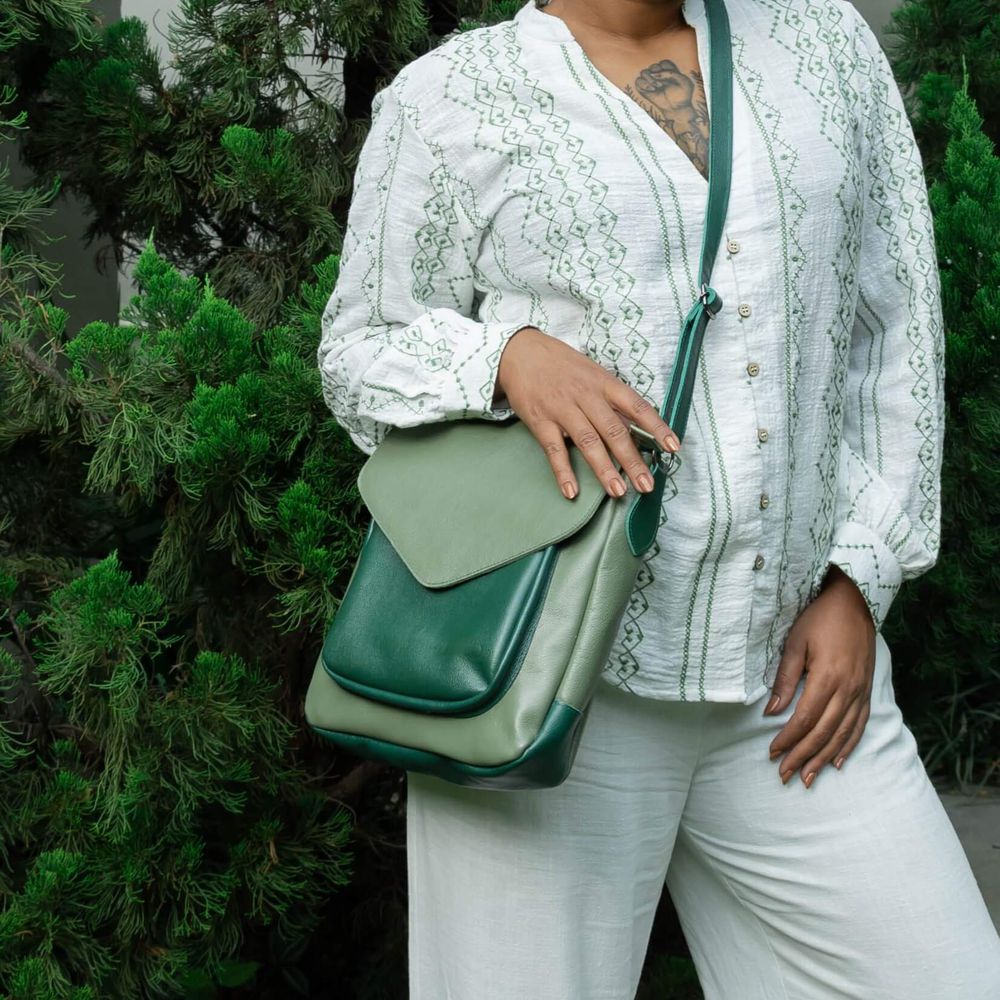 Bolsa RetrÔ - Sálvia e Verde Folha - ANCESTRAL