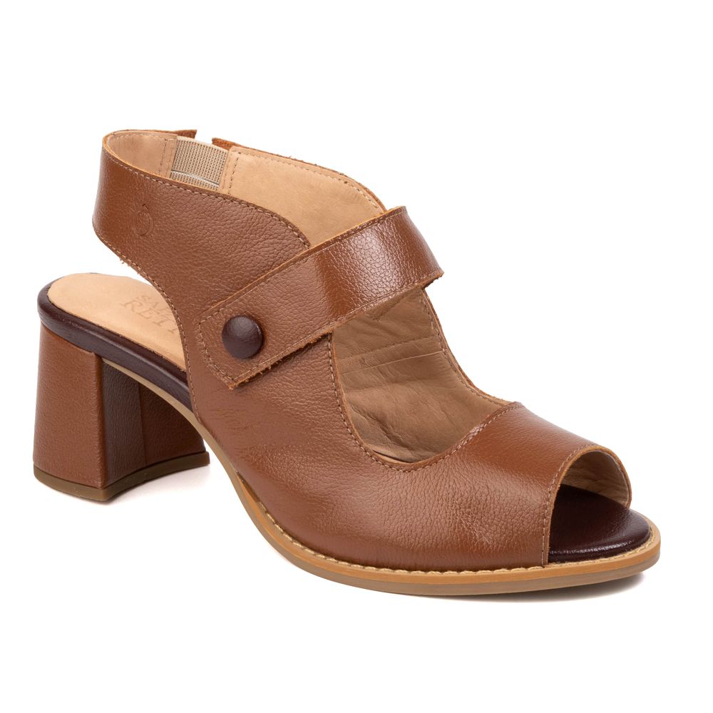 Peep Toe RetrÔ - Chocolate e Madeira - DESEJO