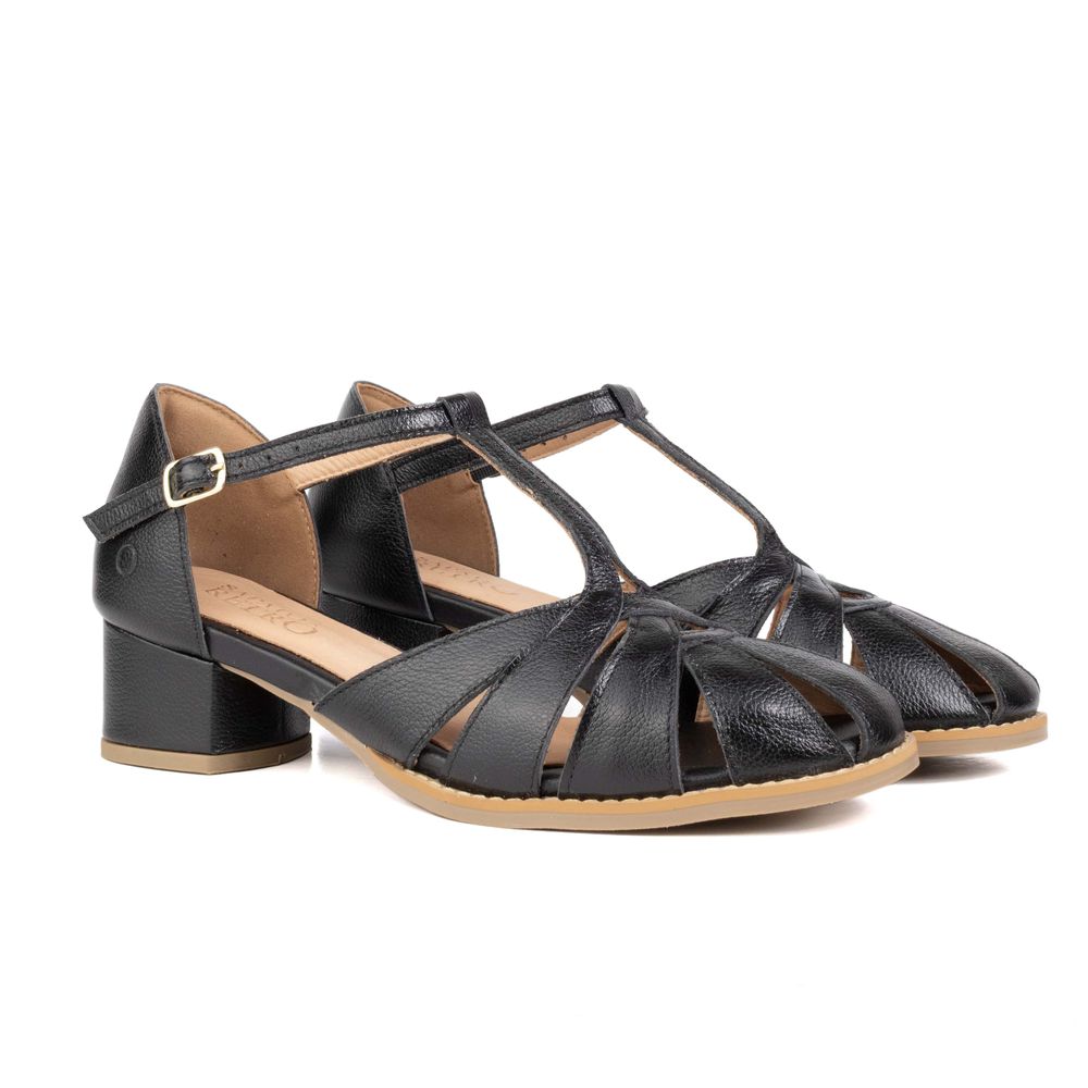 Sapato Feminino Boneca BROMÉLIA - Preto - 601.54