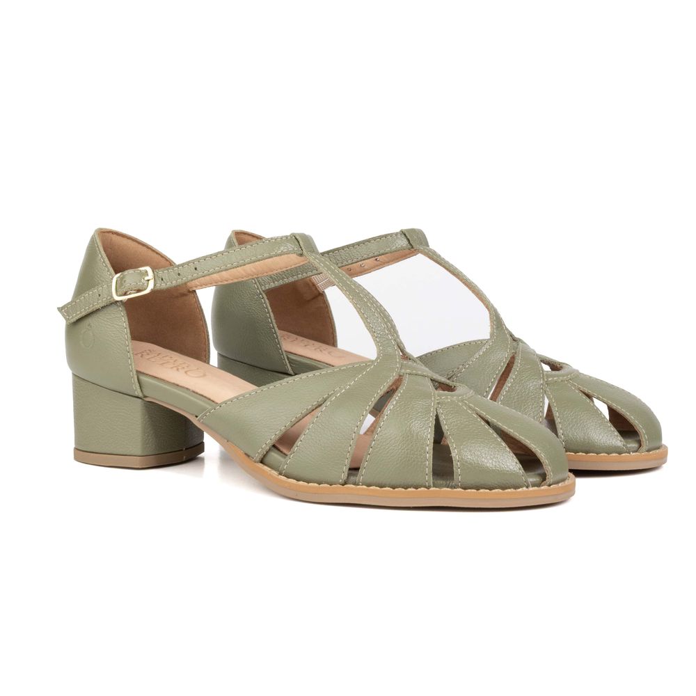 Sapato Feminino Boneca BROMÉLIA - Sálvia - 601.54 