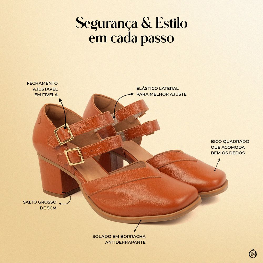 Sapato Boneca JADE - Telha - 400.31