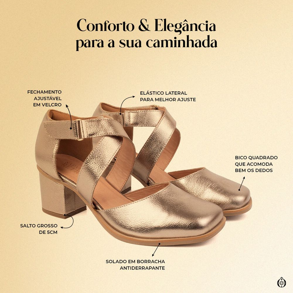Sapato Boneca - MILÃO - Metalic - 400.03