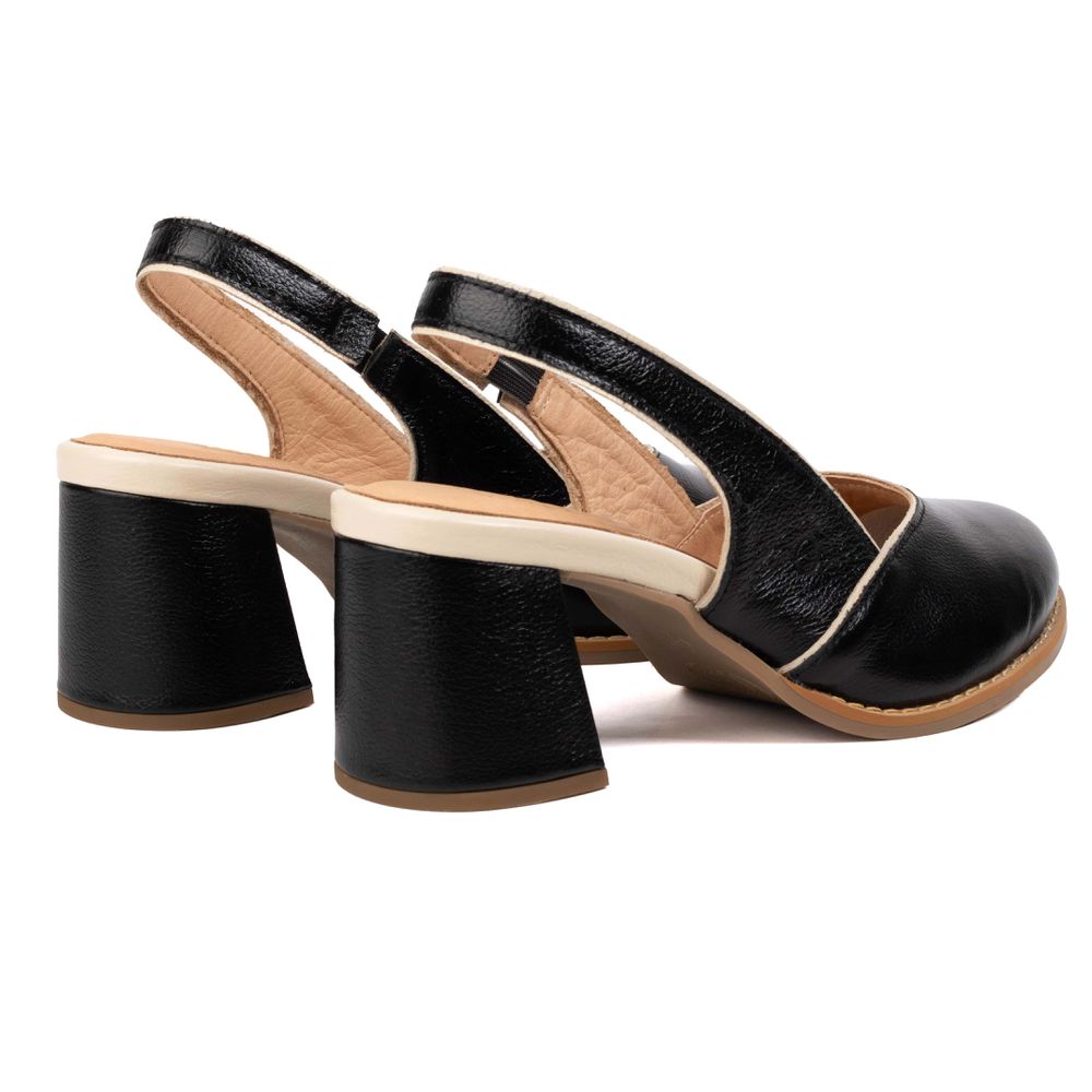 Sapato Boneca RetrÔ - Preto e Off White - ALÉM