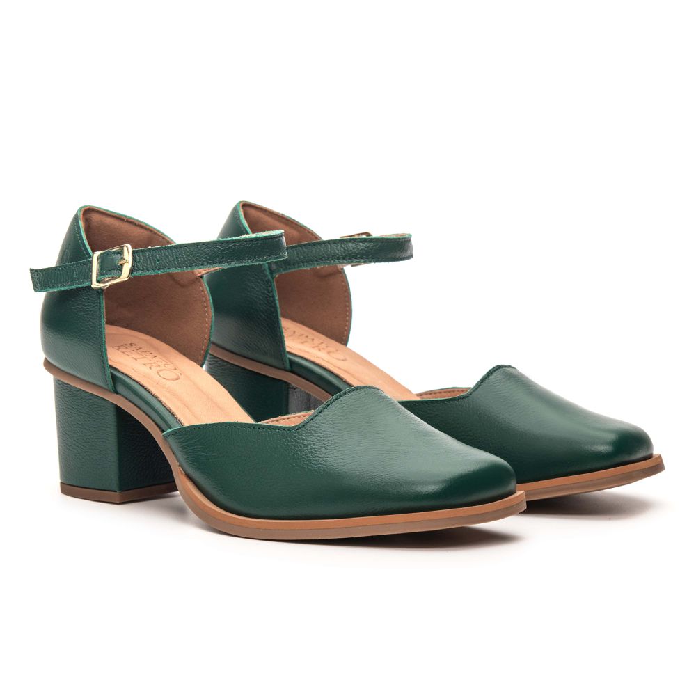 Sapato Boneca RetrÔ - Verde Folha - HORIZONTE