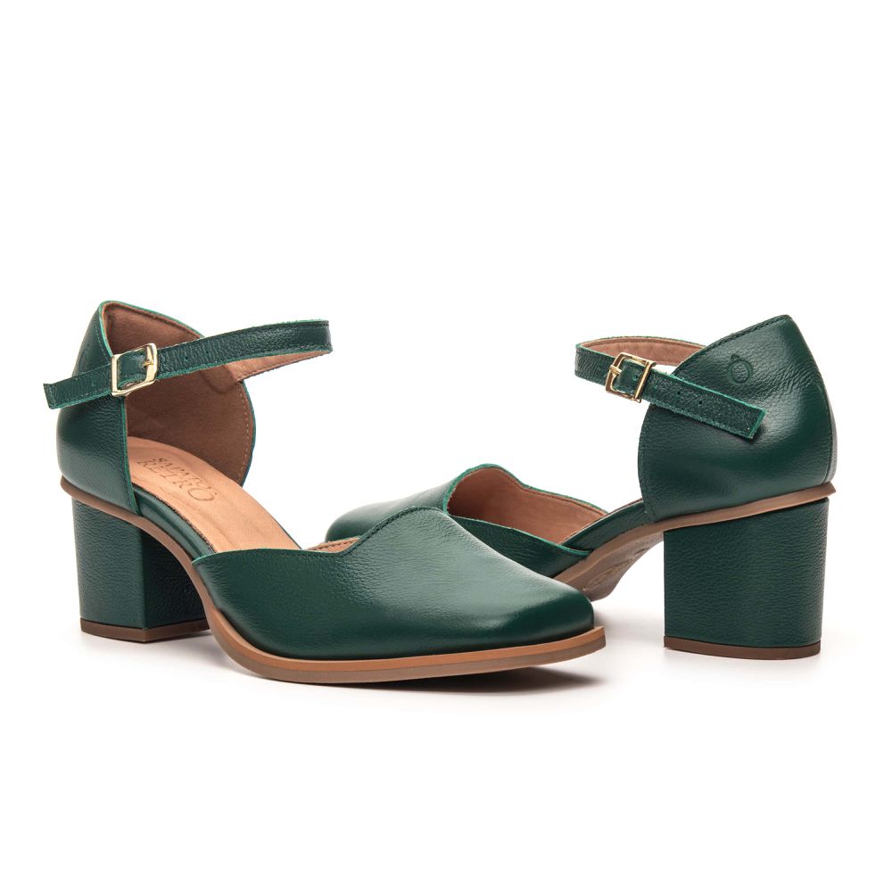 Sapato Boneca RetrÔ - Verde Folha - HORIZONTE