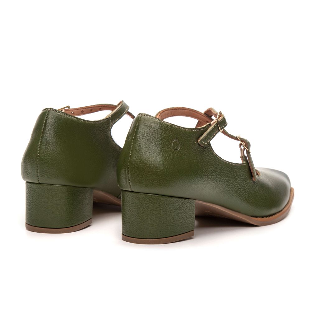 Sapato Boneca RetrÔ - Verde Cacto - MOMENTO