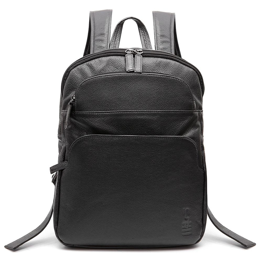 Mochila para Notebook em Couro Preto