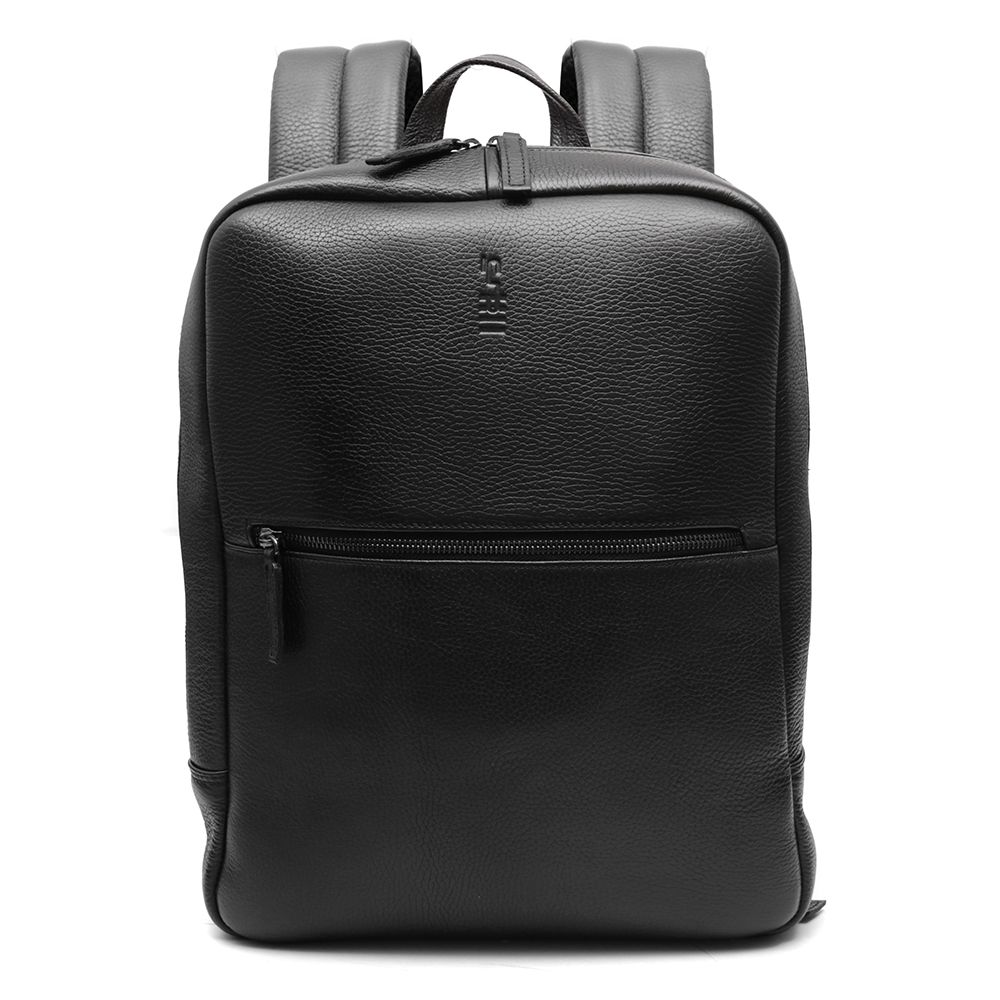 Mochila Porta Notebook Masculina Em Couro Preto