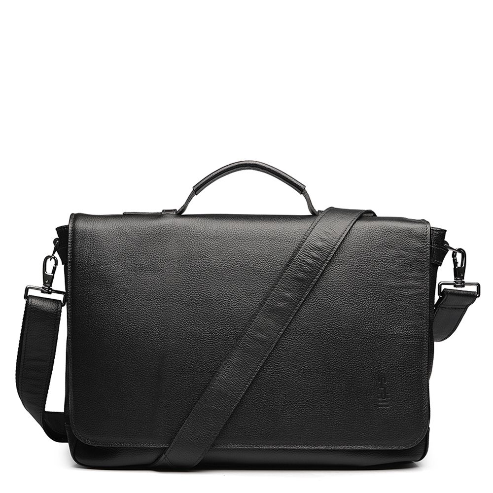Pasta Porta Notebook Masculina Em Couro Preto 