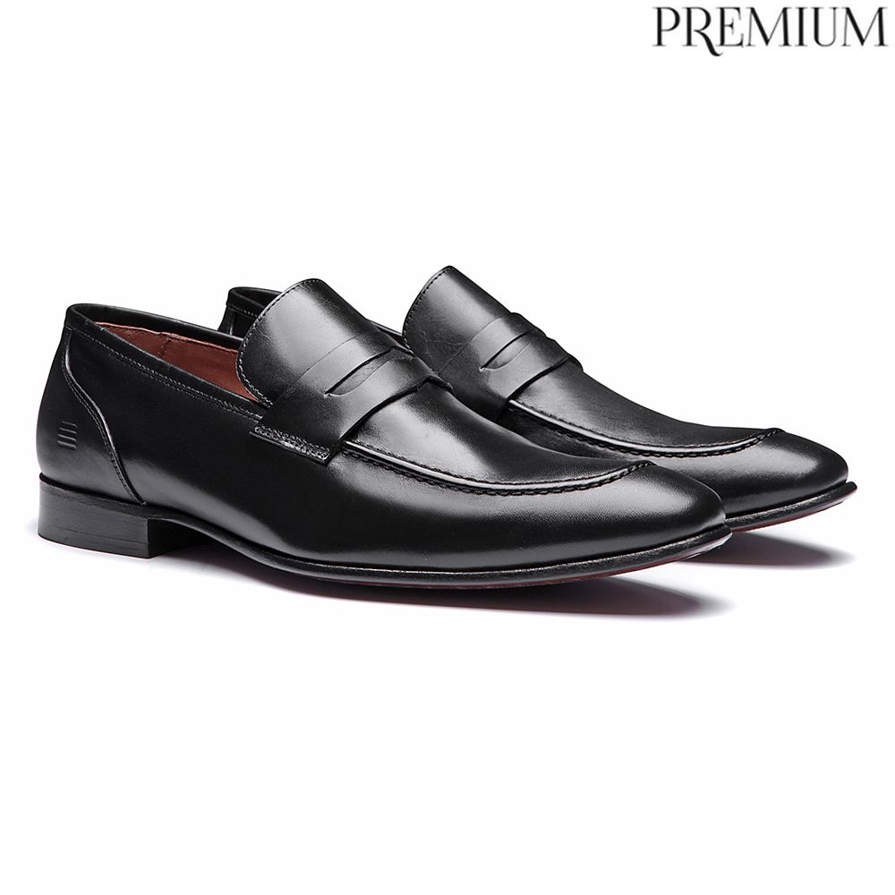 Sapato Loafer Masculino Social Em Couro Preto