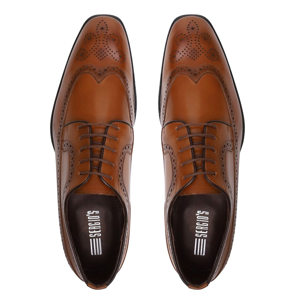 Sapato brogue marrom discount masculino