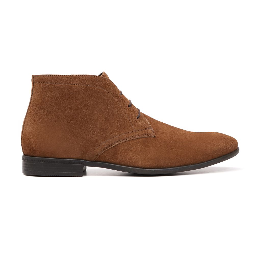 Bota Derby Masculina Casual Em Couro Camur a Marrom SERGIO S