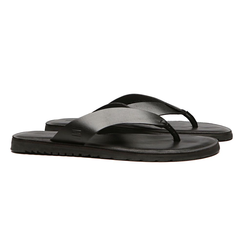 CHINELO MASCULINO CASUAL EM COURO PRETO