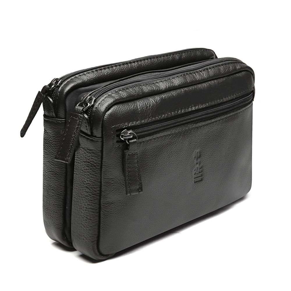 Necessaire Masculina Em Couro Preto