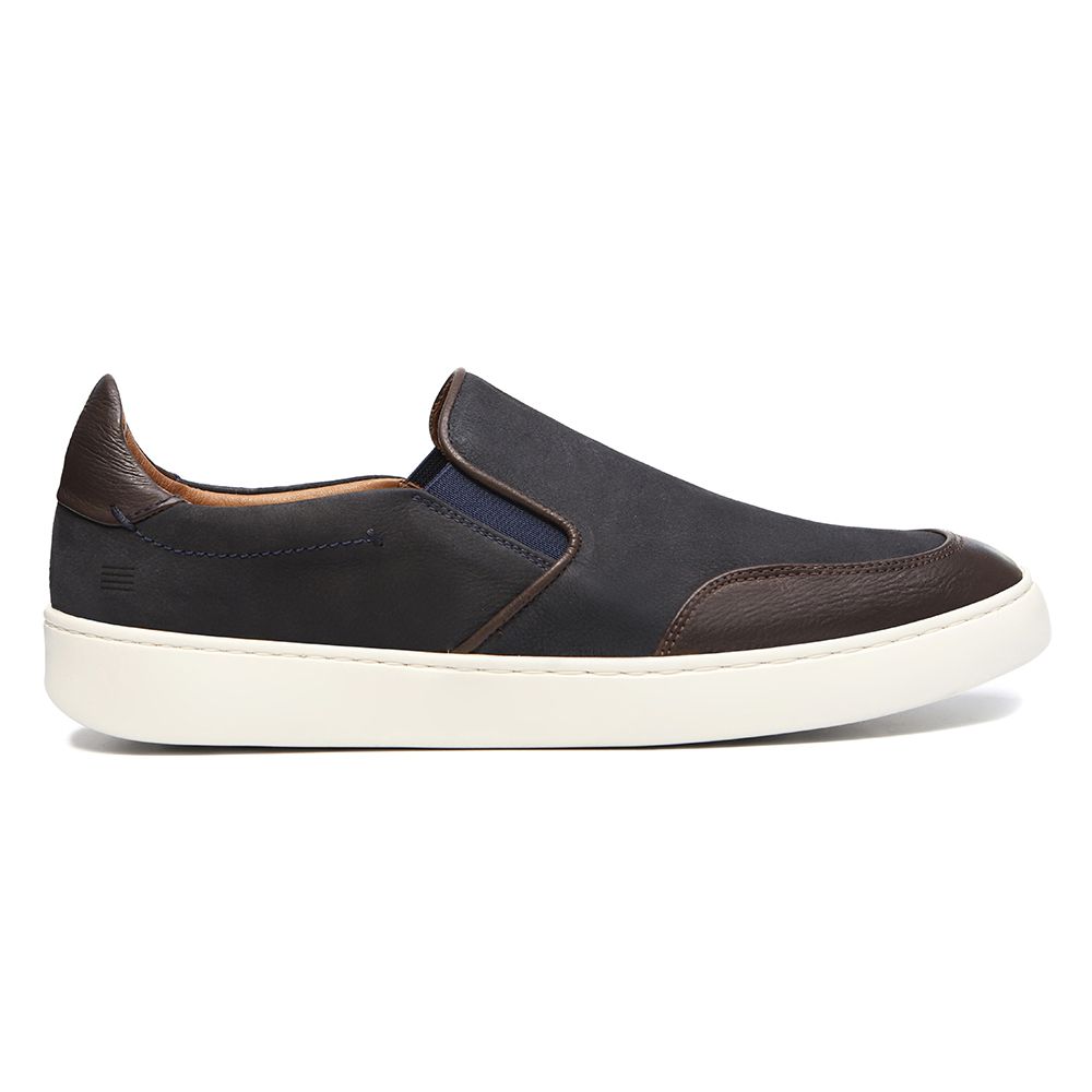 Slip on sale preto couro