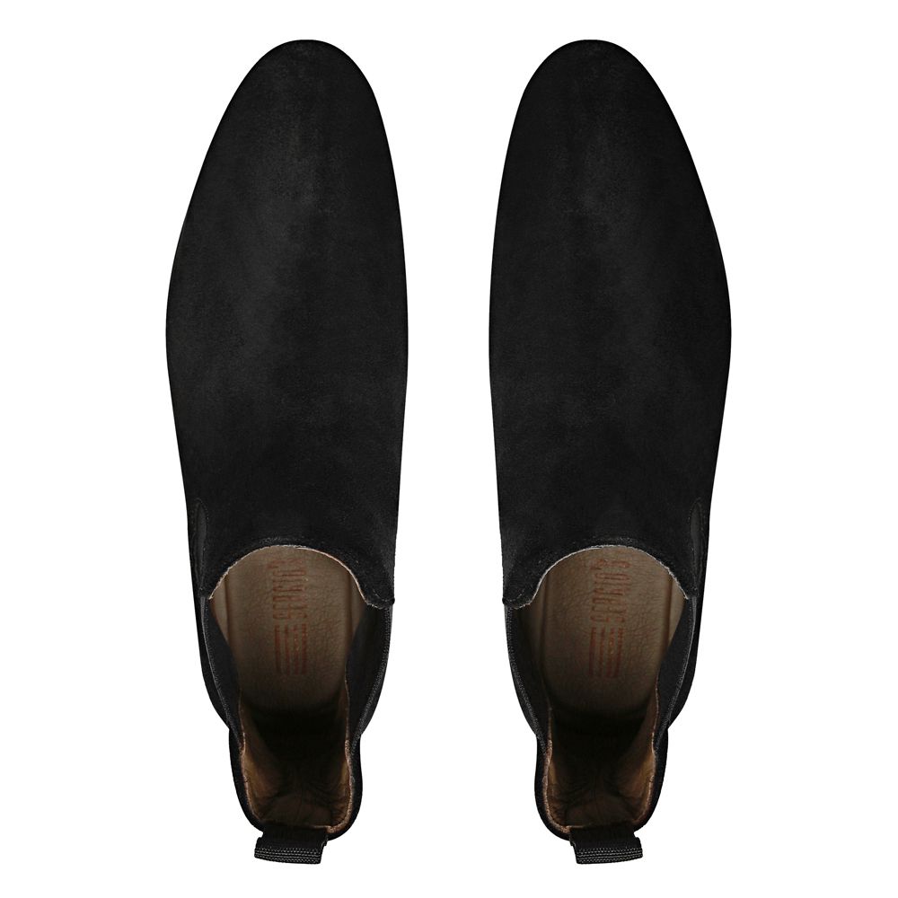 Bota chelsea masculina preta camurça sales