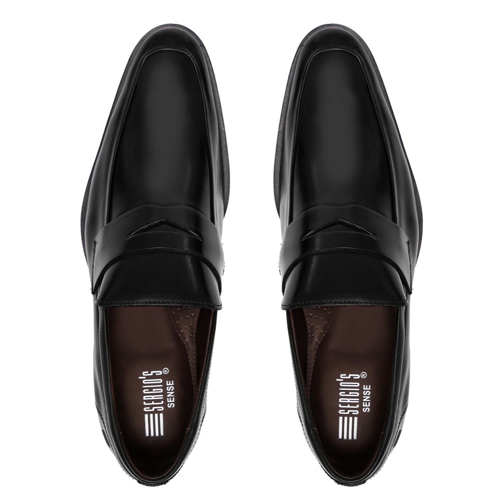 会員様限定 お買い得商品 Sapato Loafer Mocassim Em Couro Preto | SERGIO`S 靴