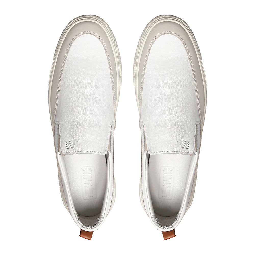 Slip on hotsell couro branco