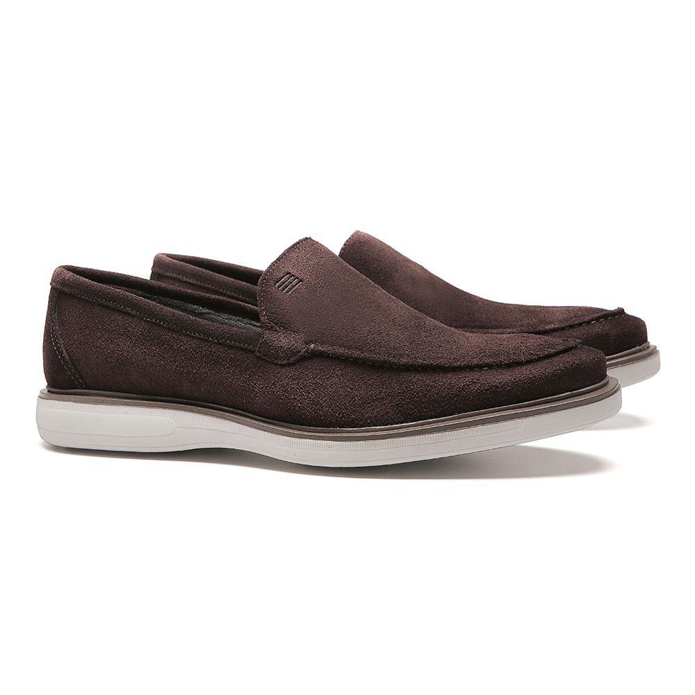 SAPATO MOCASSIM MASCULINO CASUAL EM COURO MARROM