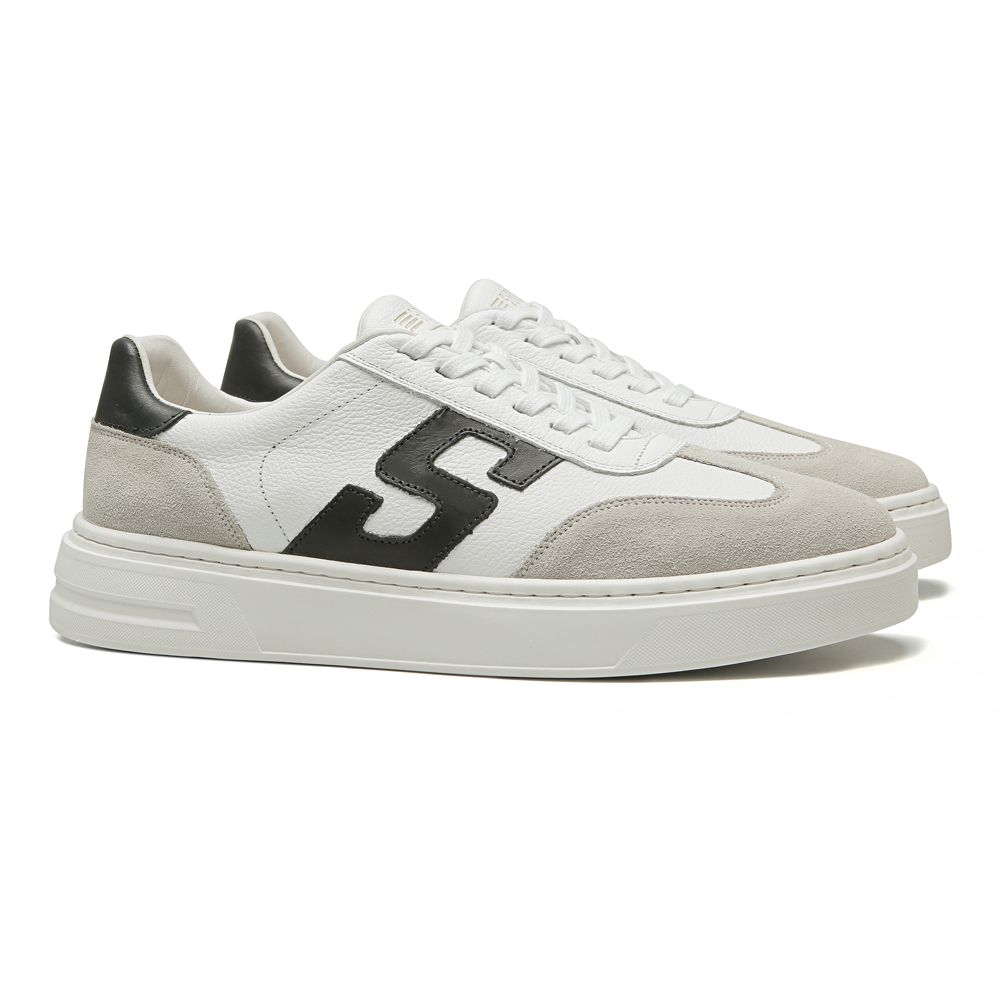 TÊNIS MASCULINO CASUAL EM COURO CINZA COM CONFORTO