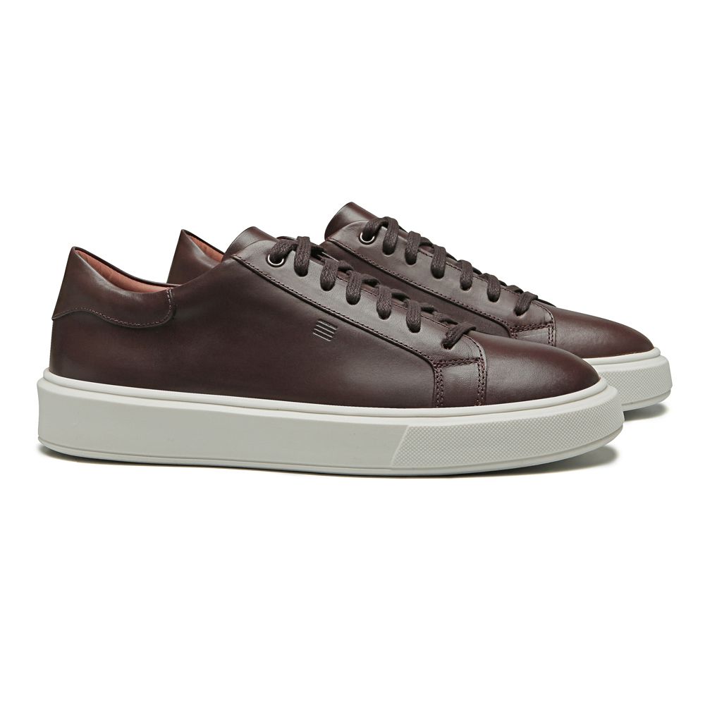 TÊNIS MASCULINO CASUAL EM COURO MARROM