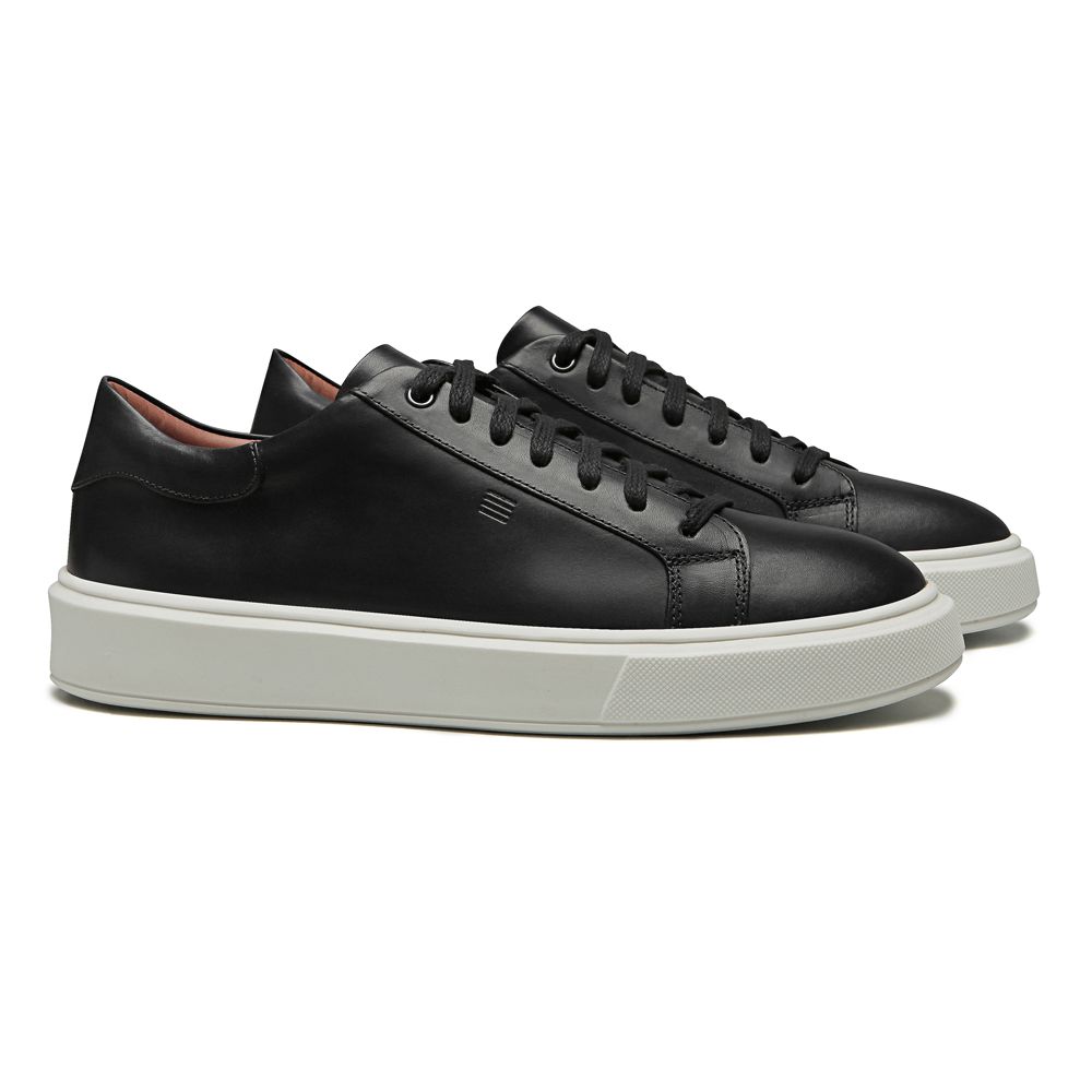 TÊNIS MASCULINO CASUAL EM COURO PRETO