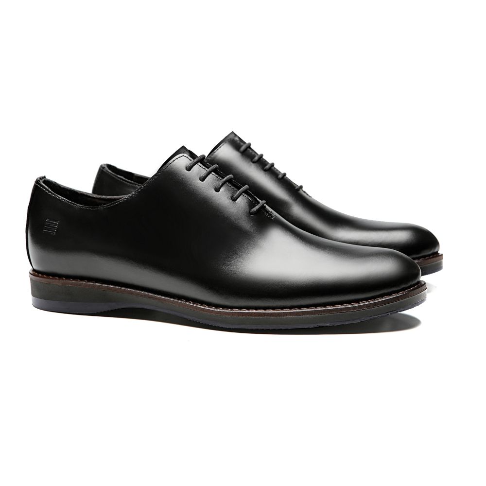 SAPATO OXFORD MASCULINO CASUAL EM COURO PRETO