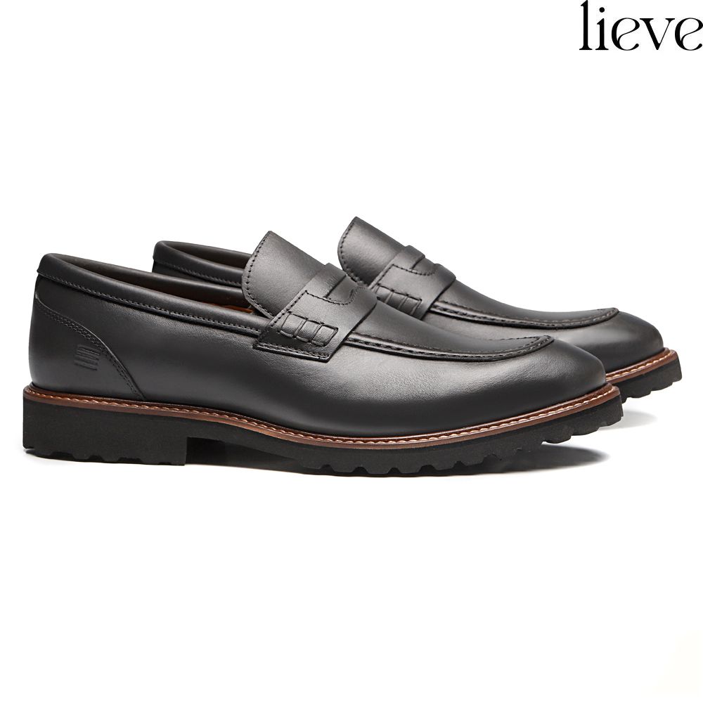 SAPATO LOAFER MASCULINO CASUAL EM COURO CINZA