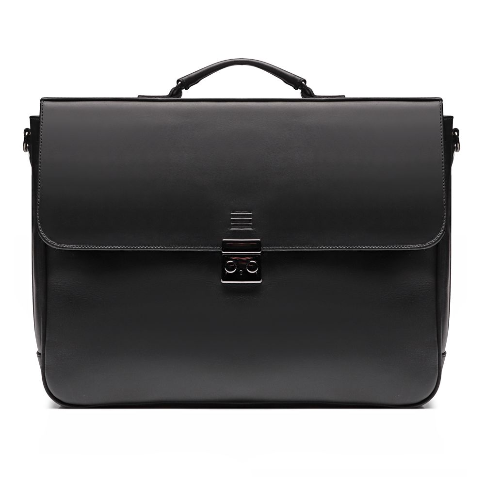 Pasta Porta Notebook Masculina Em Couro Preto