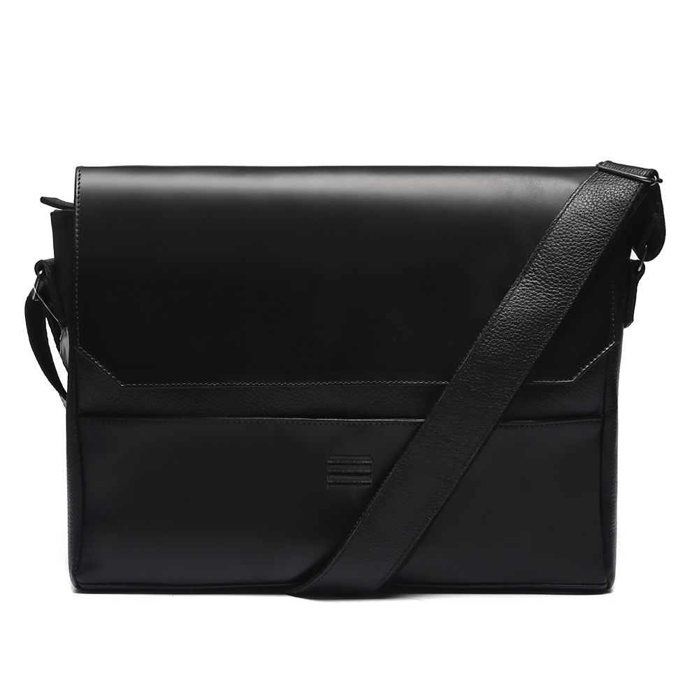 Pasta Porta Notebook Masculina Em Couro Preto