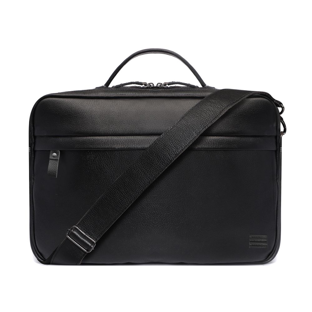 Pasta Porta Notebook Masculina Em Couro Preto
