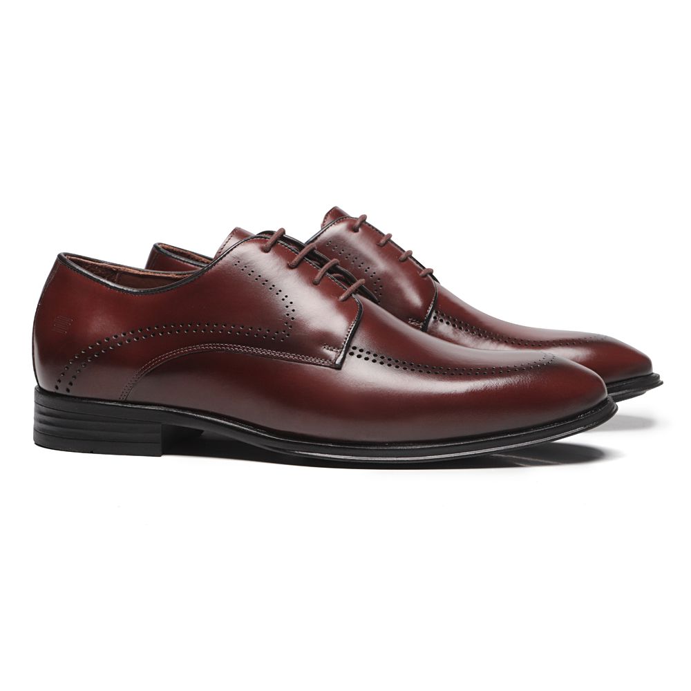 SAPATO BROGUE MASCULINO SOCIAL EM COURO MARROM