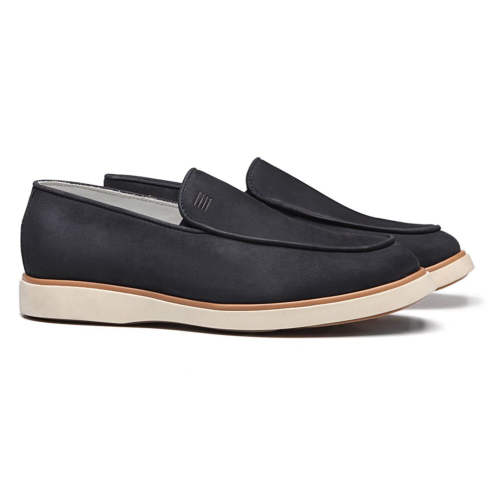 SAPATO GIULIO MOCASSIM MASCULINO CASUAL EM COURO AZUL
