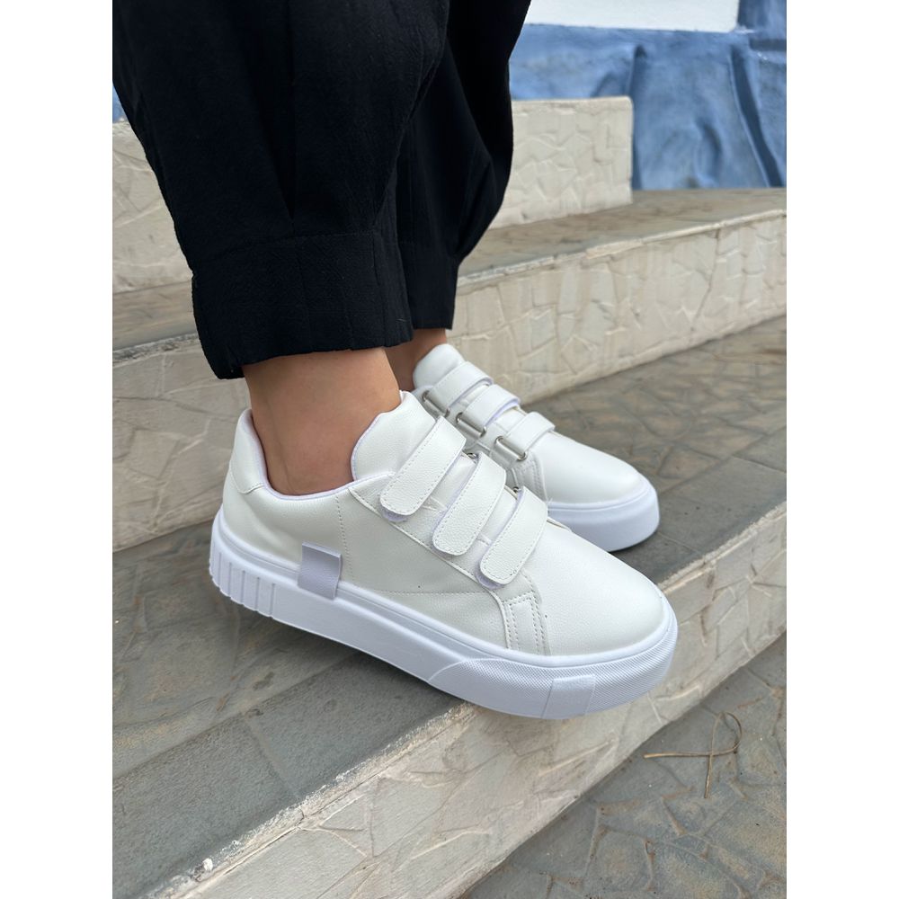 TENIS MARTINA BRANCO LISO - 0001300063 - SEVEN FOR YOU