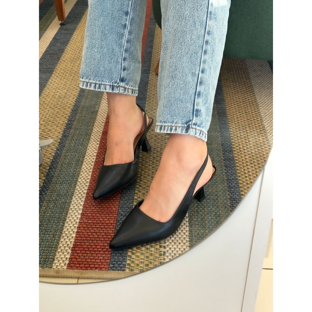 CARLA - SCARPIN FEMININO SALTO 6CM PRETO - 0003640... - SEVEN FOR YOU