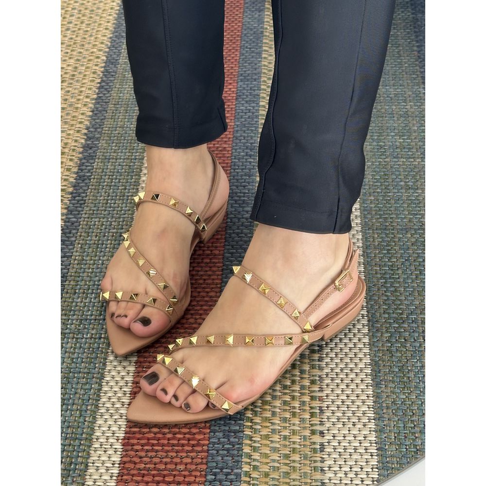 FABI - RASTEIRA FEMININA BICO FOLHA SPIKE NEW TAN ... - SEVEN FOR YOU