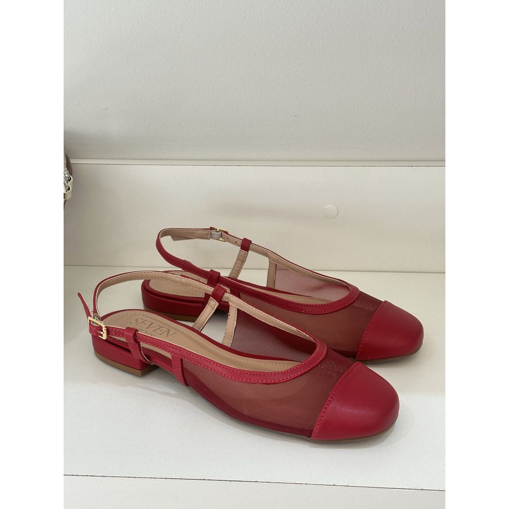SAPATILHA LEONOR VERMELHO - 0004020019 - SEVEN FOR YOU