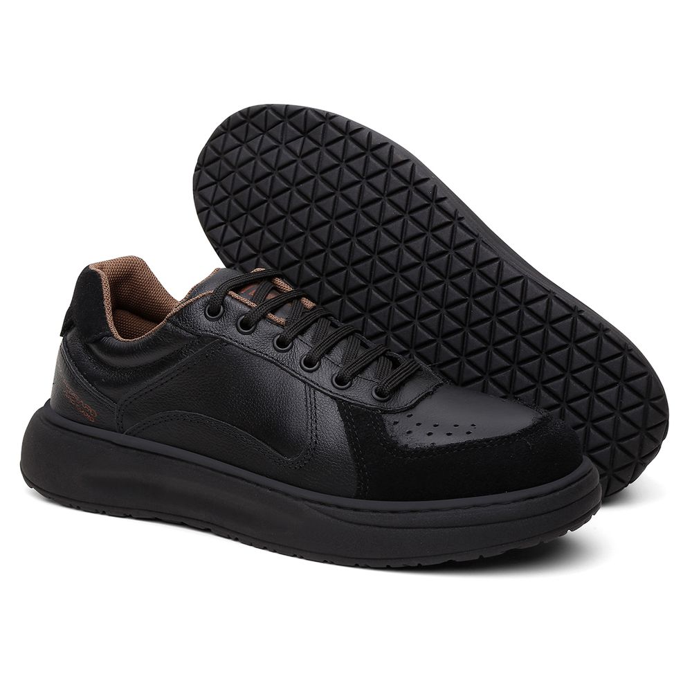 Sapatenis Firenze Couro Legitimo Solado Nuvem Ronco Ferraro | Black