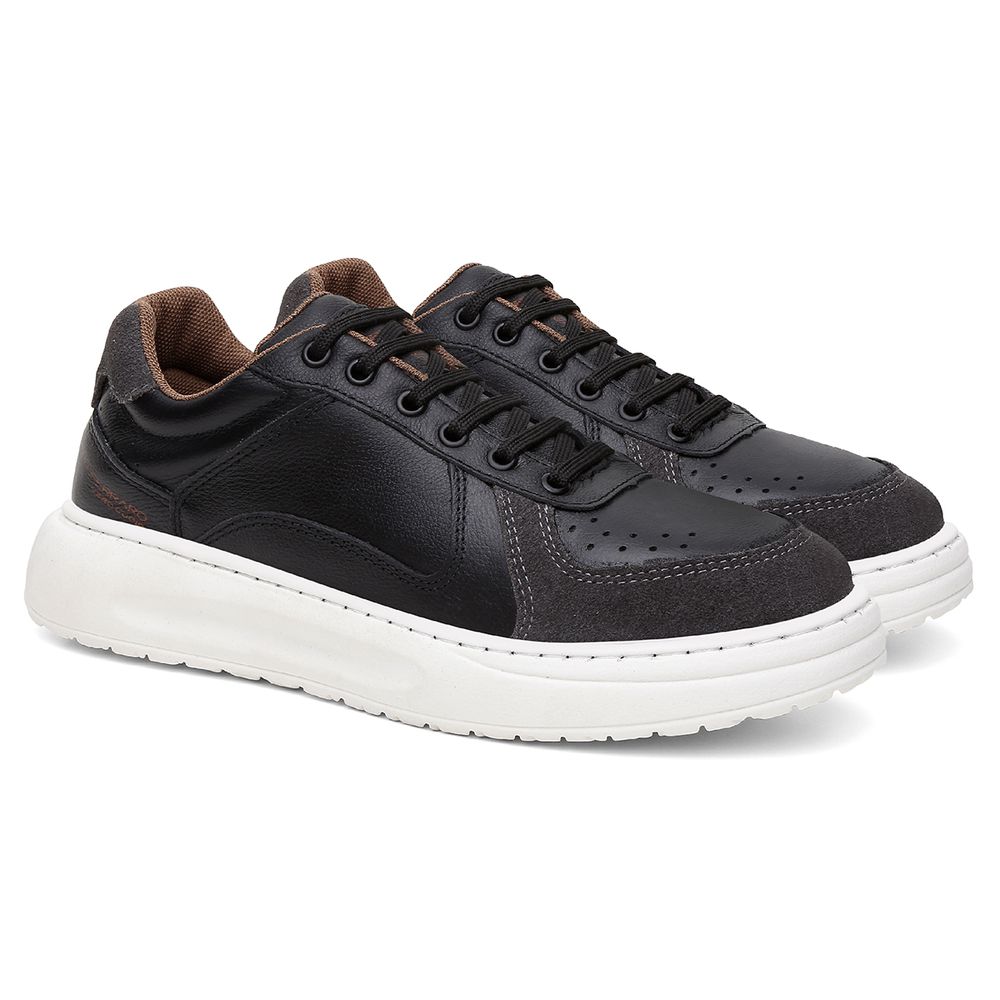 Sapatenis Firenze Couro Legitimo Solado Nuvem Ronco Ferraro | Preto