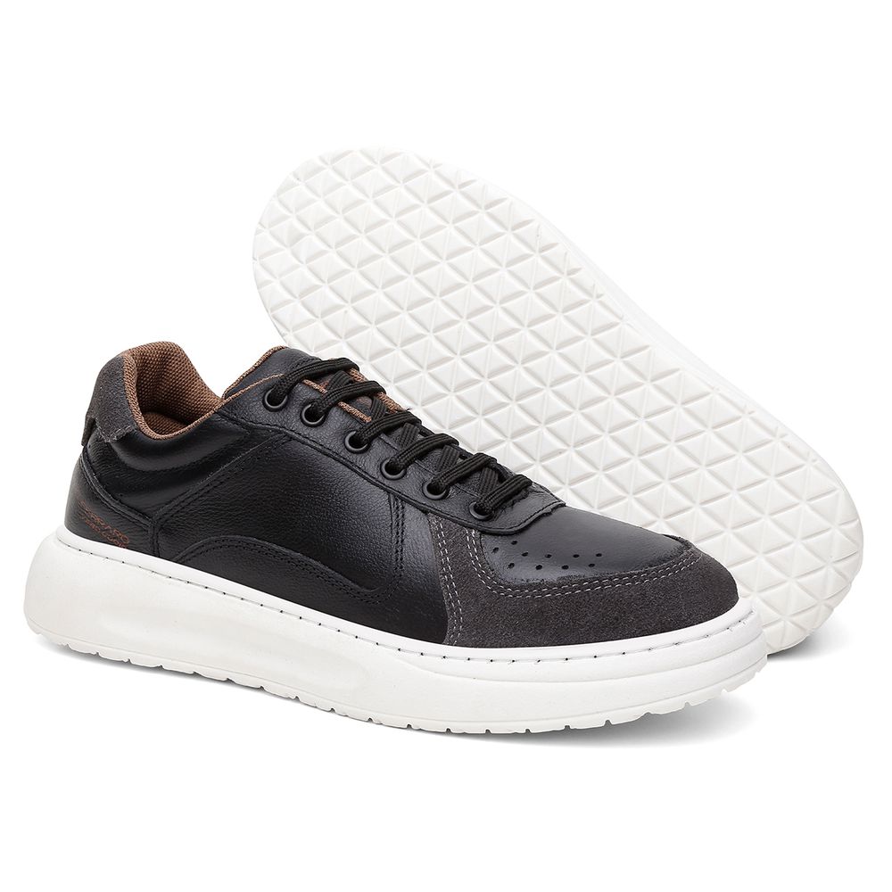 Sapatenis Firenze Couro Legitimo Solado Nuvem Ronco Ferraro | Preto