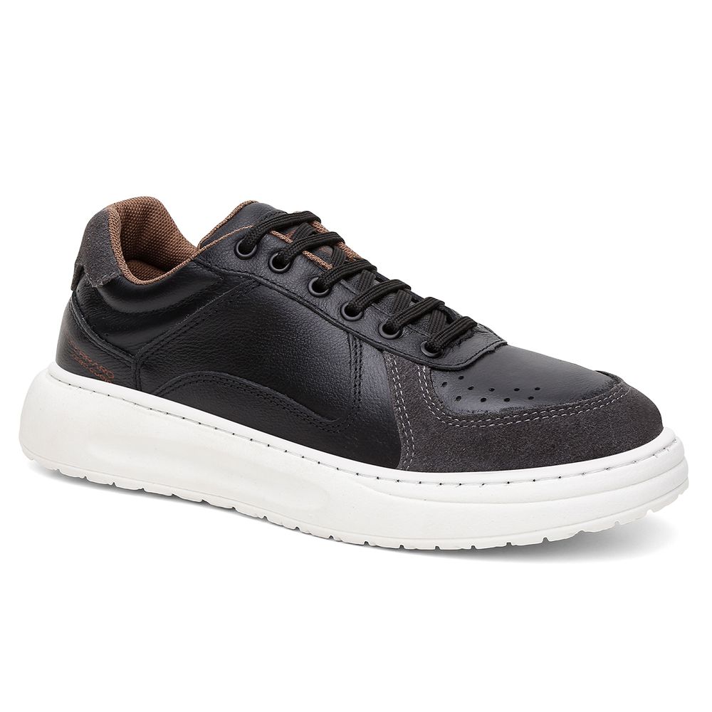 Sapatenis Firenze Couro Legitimo Solado Nuvem Ronco Ferraro | Preto