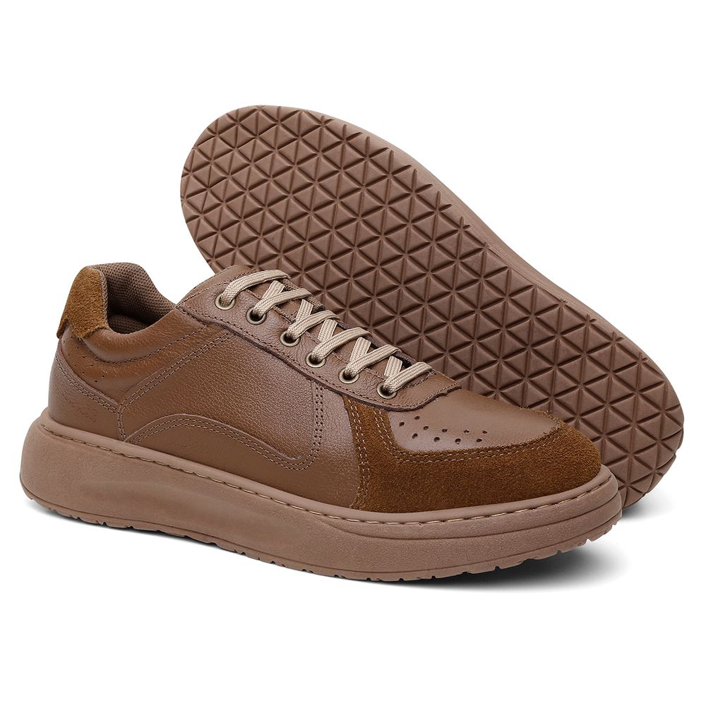 Sapatenis Firenze Couro Legitimo Solado Nuvem Ronco Ferraro | Capuccino