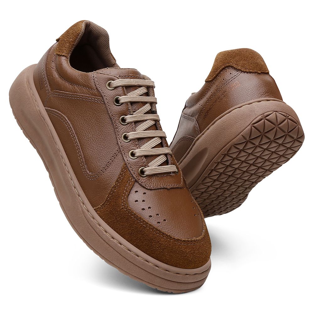 Sapatenis Firenze Couro Legitimo Solado Nuvem Ronco Ferraro | Capuccino