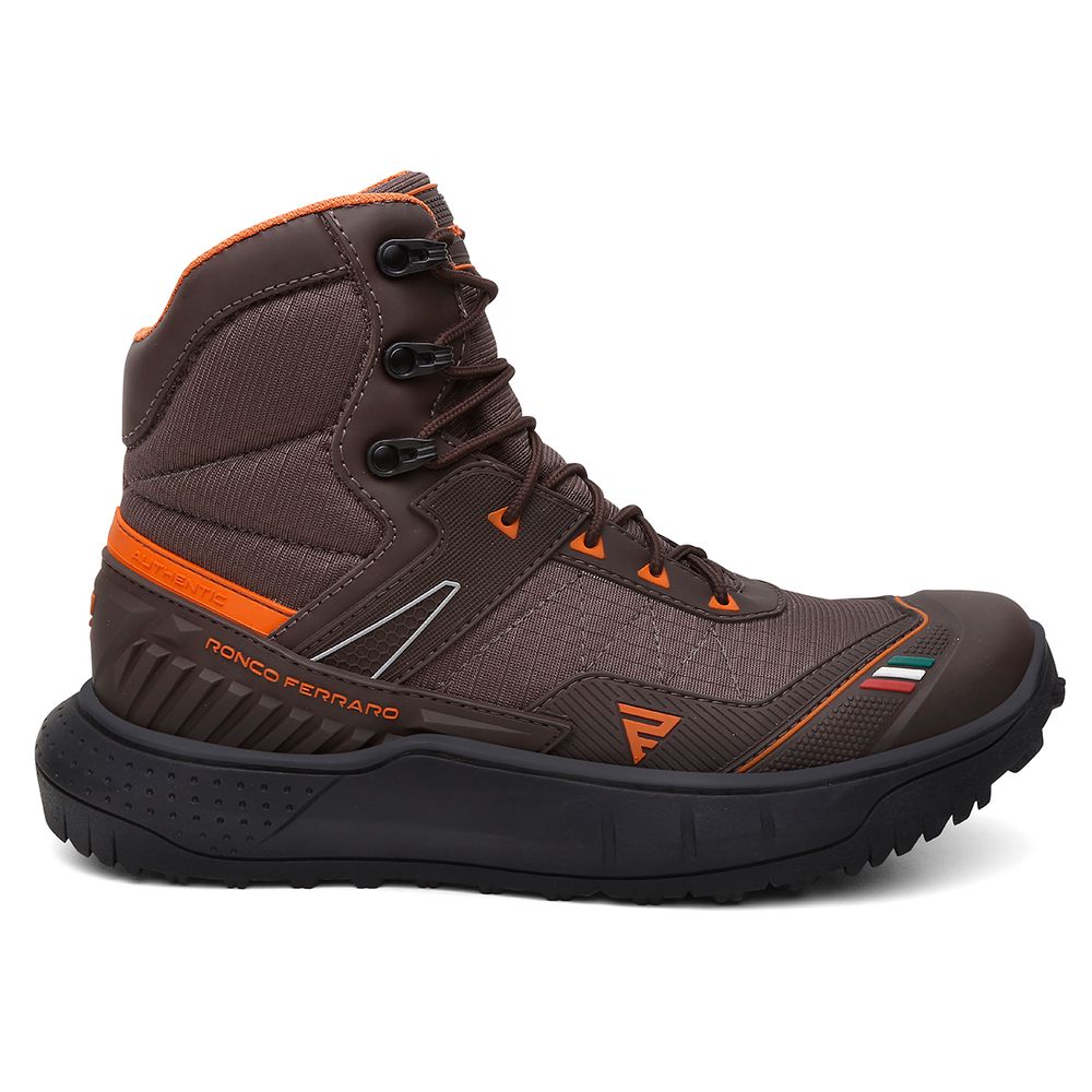 BOTA TIGRE IMPERMEAVEL BLINDAGEM DUPLA DESIGN ITALIANO - CAFÉ