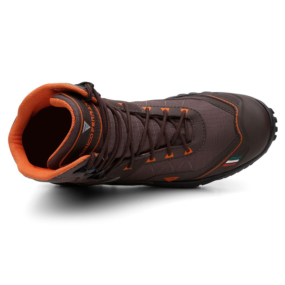 BOTA TIGRE IMPERMEAVEL BLINDAGEM DUPLA DESIGN ITALIANO - CAFÉ