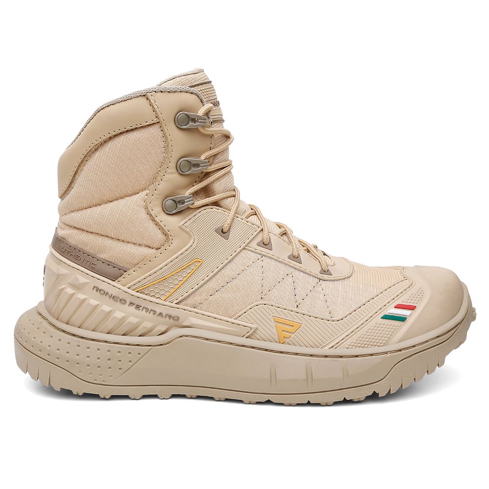 BOTA TIGRE IMPERMEAVEL BLINDAGEM DUPLA DESIGN ITALIANO - AREIA